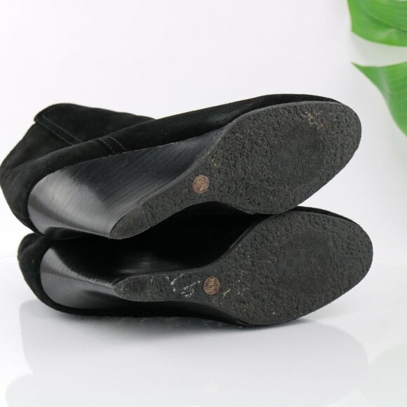 Vince Camuto Womens Zandra Boot Size 8 Black Suede Bootie Wedge Heel Elegant - Picture 9 of 12